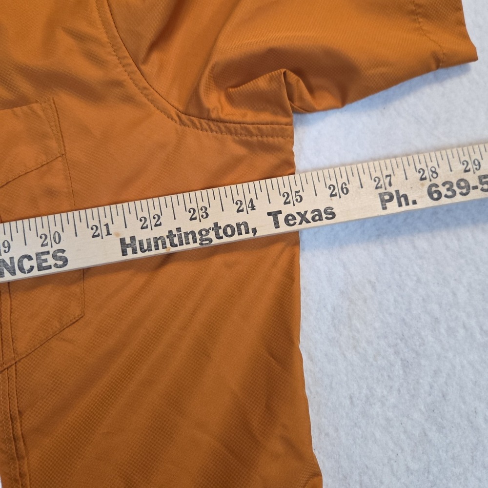 Texas Standard Tejas Guayabera Shirt Mens XL Burnt Orange UT Color Austin Vented - Picture 10 of 14